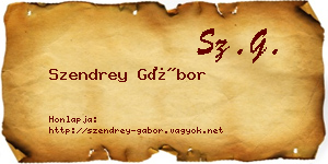 Szendrey Gábor névjegykártya